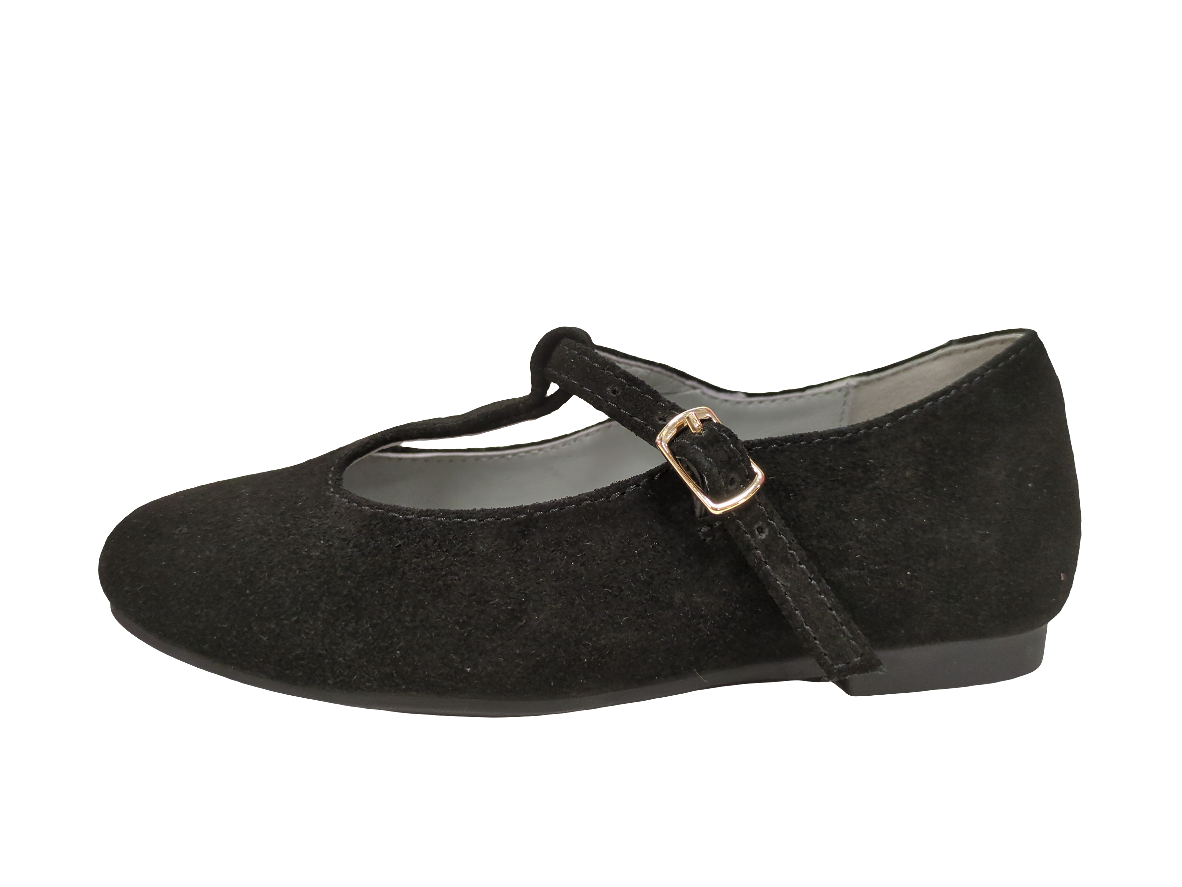 Ruby Black Suede T Strap 104 – Shooz