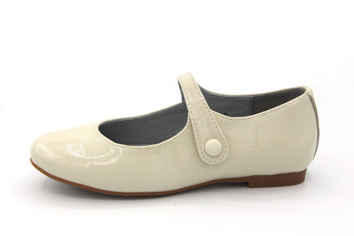 Ruby Beige Patent Velcro Mary Jane 105-B – Shooz